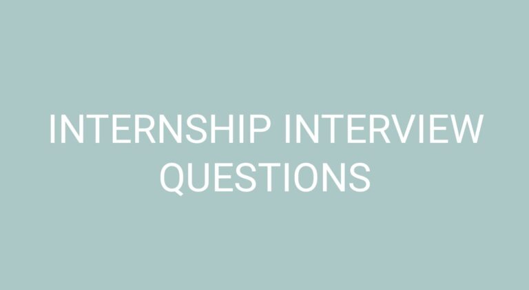 internship-interview-question